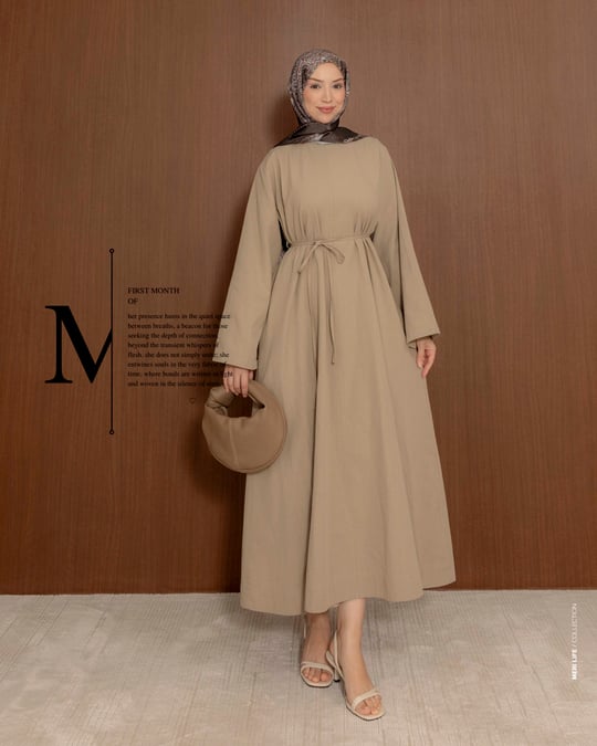 Paola Basic Vizon Keten Elbise