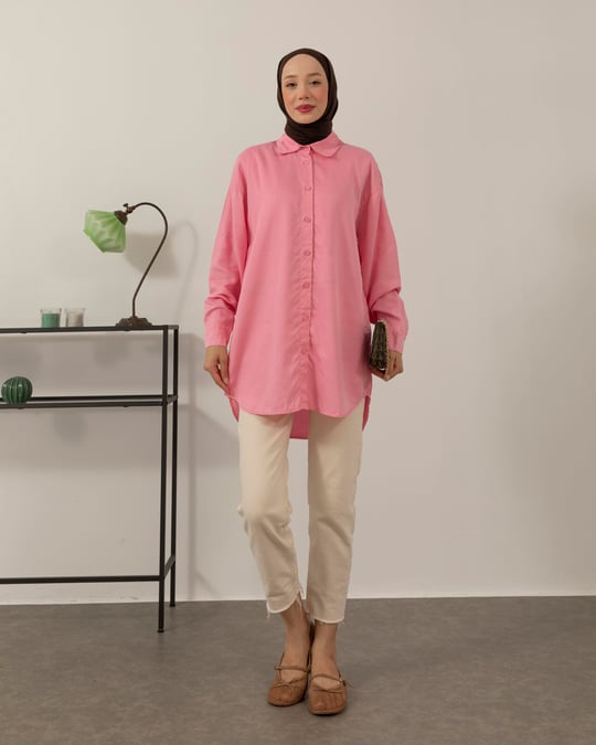 Pembe Tensel Gömlek