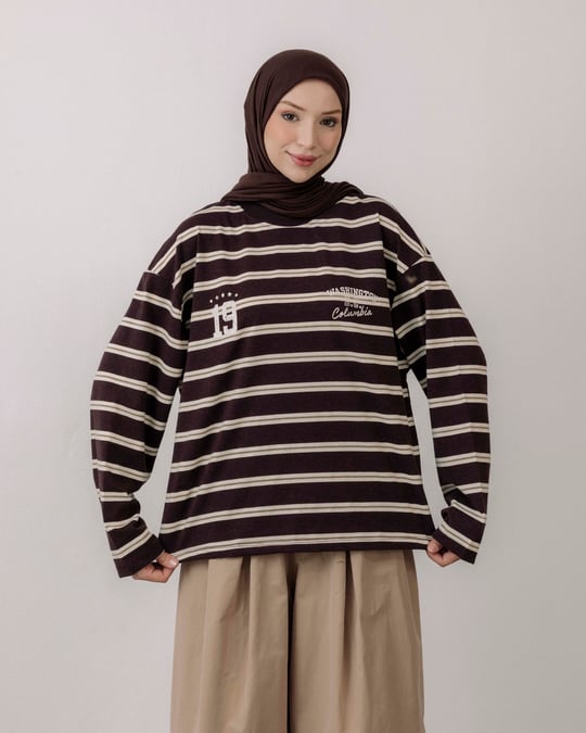 Şeritli Mürdüm Sweat