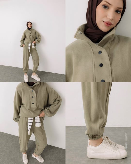 Sweat Pantolon Mint Yeşili Takım