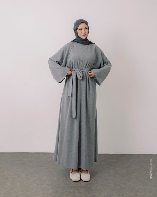 Talin Oversize Gri Elbise