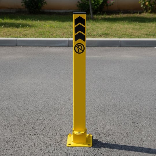 Kilitli Otopark Direği 60 cm, Yatar Tip Park Bariyeri (Asma Kilit Dahil)