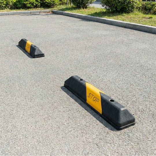 Plastik Oto Park Araç Stoperi 60 cm Siyah-Sarı