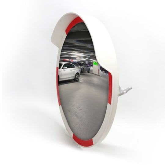 Trafik Güvenlik Aynası 80 cm Beyaz-Kırmızı, Tümsek Ayna, Otopark Aynası