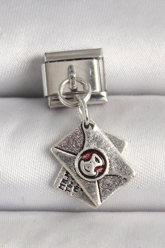 316L Çelik Gümüş Renk Mektup Model Nomination Charm