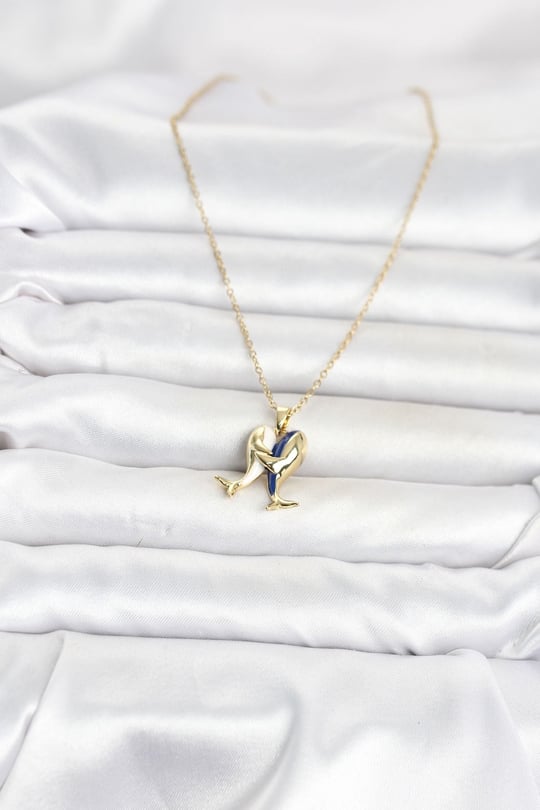 316L Çelik Zincir Gold Renk Dolphin Model Kadın Kolye
