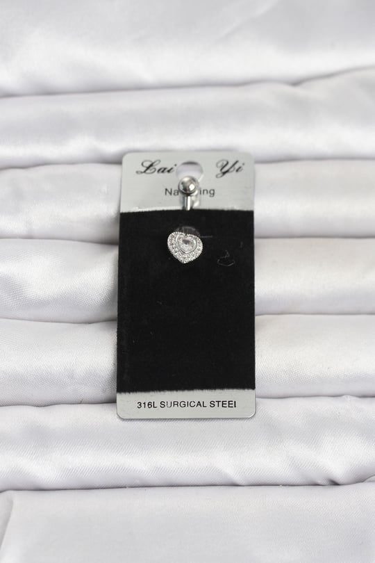 316L Cerrahi Çelik Minimal Kalp Model Göbek Piercing