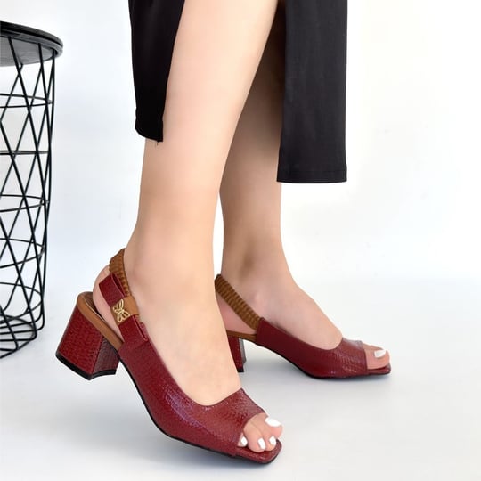 Alessi Rugan Topuklu Ayakkabı -Bordo