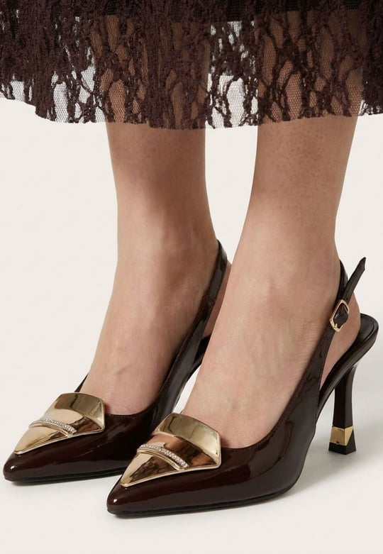 Bonwe  Kahverengi Rugan Topuklu Ayakkabı
