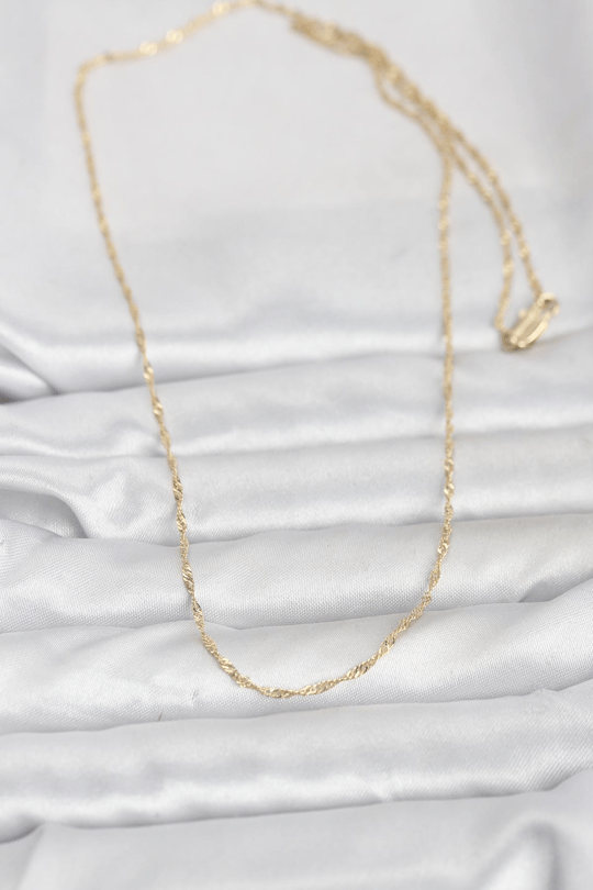 CM 14K Gold Renk Burgu Model 60 cm Kadın Kolye