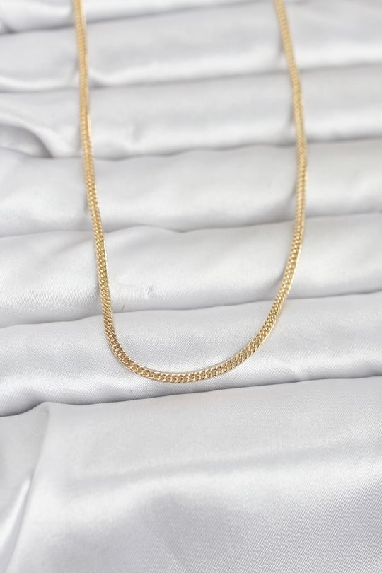 CM 14K Gold Renk Dolgun Zincir Model 60 cm Kadın Kolye