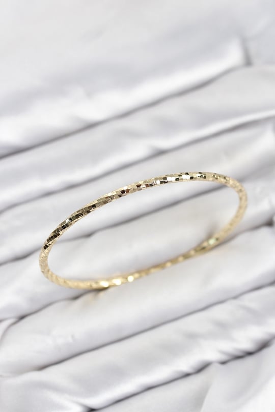CM Gold Renk Lazer Kesim 65 mm Bilezik