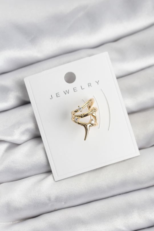 Gold Renk Pirinç Diken Model Kıkırdak Earcuff Küpe