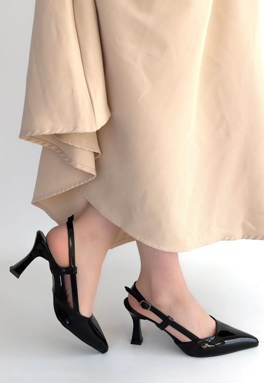 Hoost Rugan Topuklu Ayakkabı -Siyah