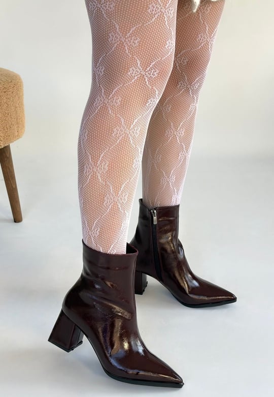 Mosy Rugan Topuklu Bot -Bordo