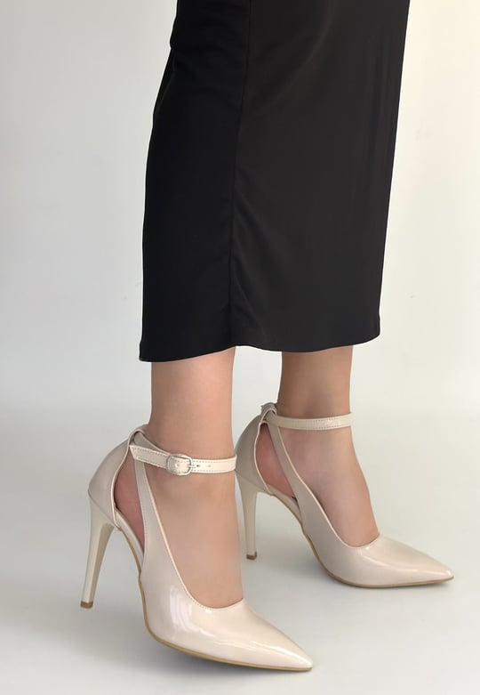 Wenni Rugan Stiletto Ayakkabı -Bej