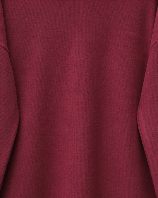 Balıkçı Yaka Yırtmaçlı Kaşkorse Tunik -Bordo