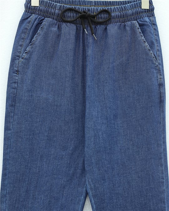 Beli Bağcıklı Cepli İspanyol Paça Kot Pantolon -Laci