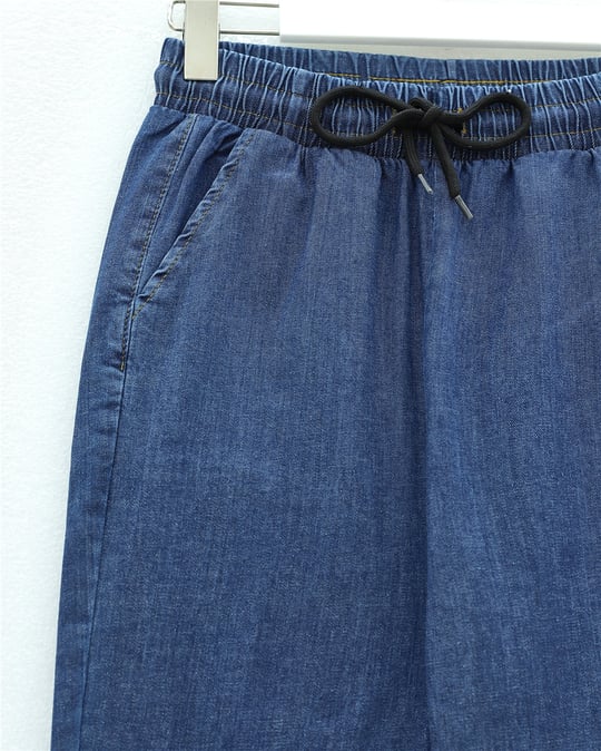 Beli Bağcıklı Cepli İspanyol Paça Kot Pantolon -Laci