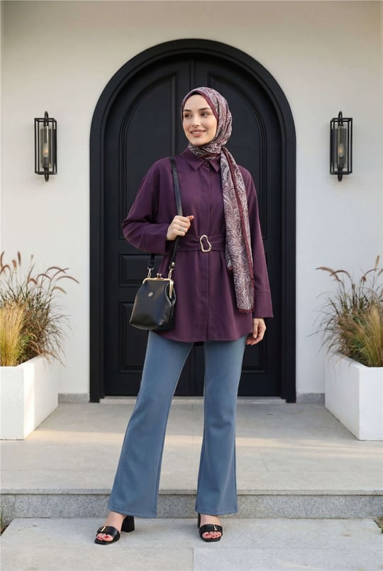 Beli Cırtcırt Detay Boru Paça Kumaş Pantalon -Gri