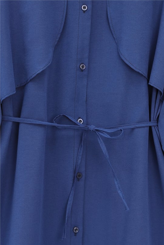 Bolero Detaylı Bağcıklı Poplin Tunik -Laci