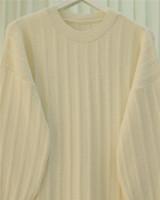 Fitilli Yırtmaçlı Yumoş Triko Tunik -Krem