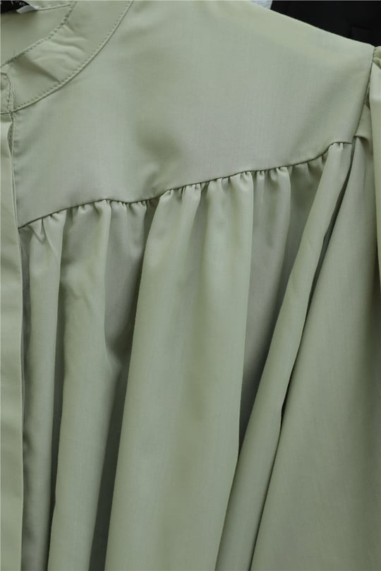 Gizli Düğmeli Kuşaklı Poplin Tunik -Çağla Y.