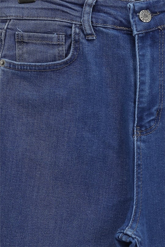 İspanyol Paça Yüksek Bel Kot Pantolon   -Laci