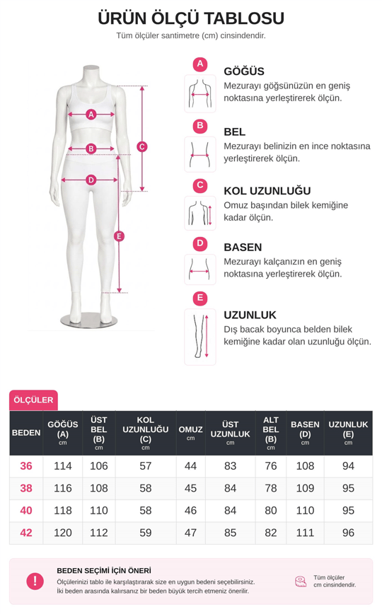 Kolu Lastikli Bağcık Detaylı İkili Takım -Bej