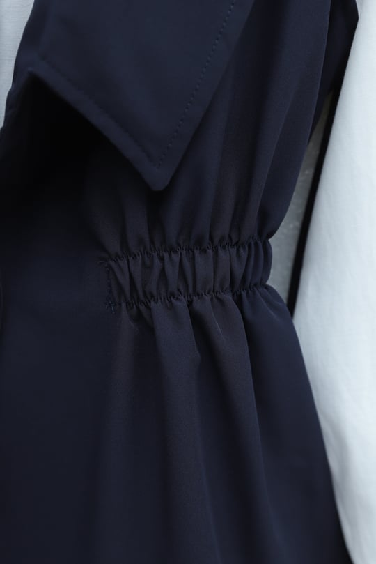 Kruvaze Yaka Beli Lastikli Yelek Pantolon Modal Takım  -Laci
