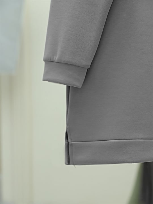 Kuş Desenli Taşlı Osyho Tunik  -Açık Gri