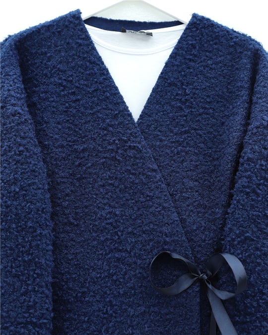 Yandan Bağlamalı Buklet Kimono   -Laci