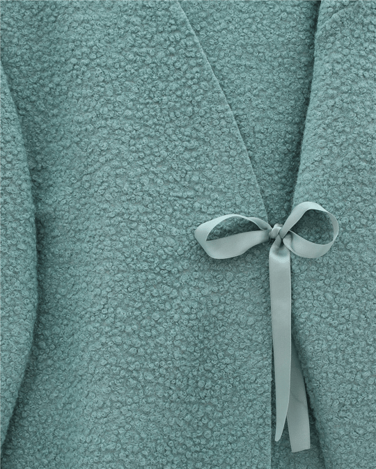 Yandan Bağlamalı Buklet Kimono   -Mint