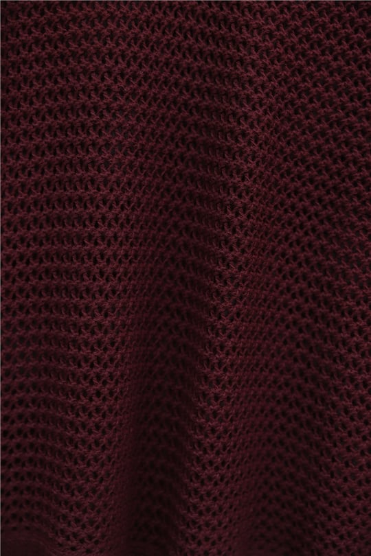 Yarasa Kol Ajurlu Triko Kazak -Bordo