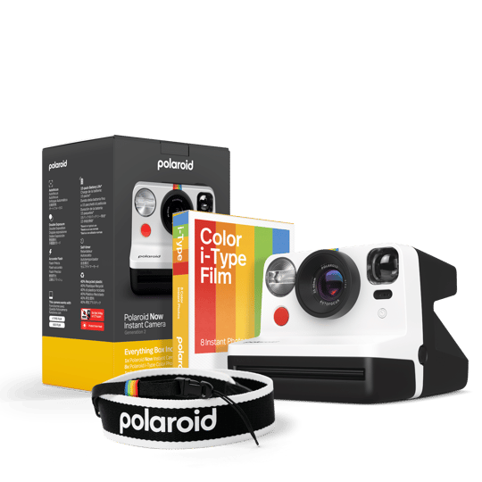 EB Polaroid Now Gen 2 B&W - White frame & Strap