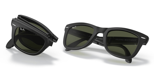 Ray-Ban 0RB 4105 Folding Wayfarer 601S 50 Unisex Sunglasses