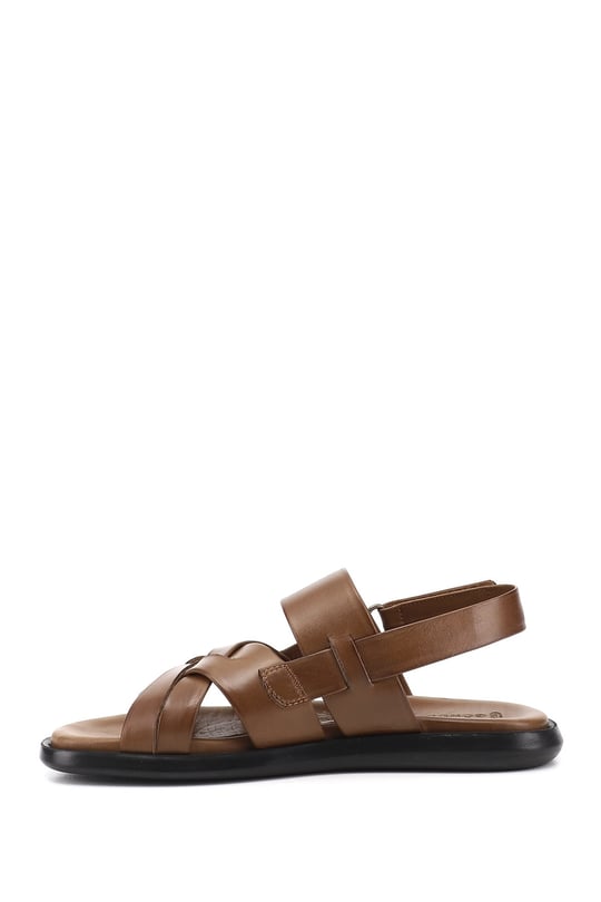 Erkek Ceviz Hakiki Deri Comfort Sandalet
