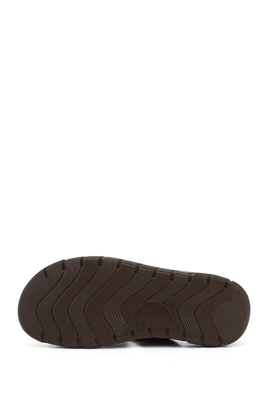 Erkek Ceviz Hakiki Deri Comfort Terlik