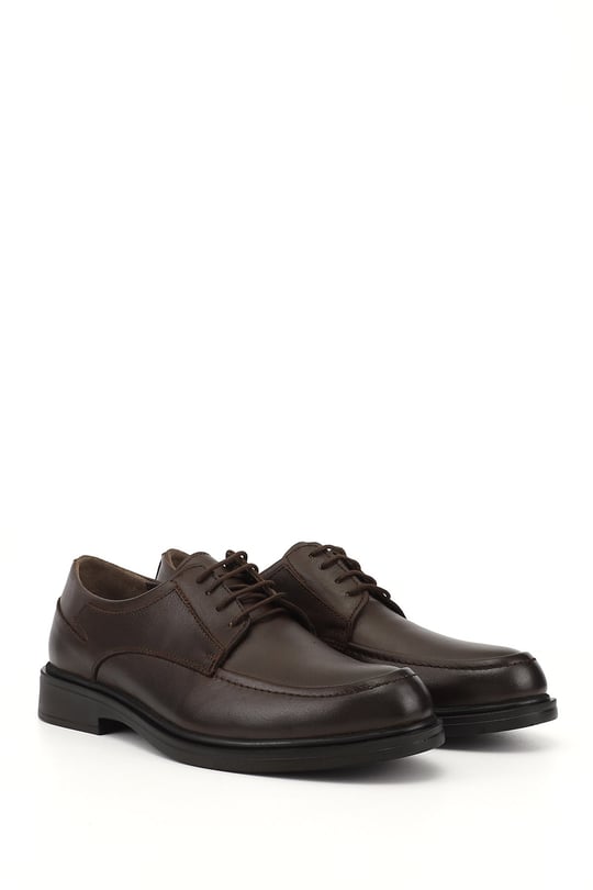 Mens Brown Antique Laced Genuine Leather Classic Shoes