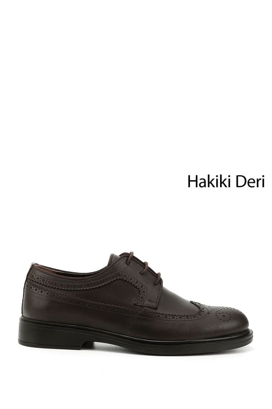 Mens Brown Antique Laced Genuine Leather Classic Shoes