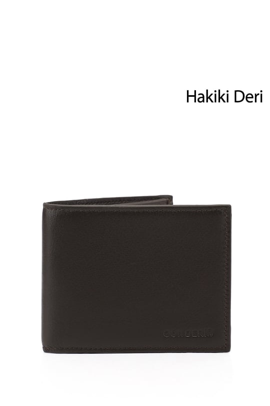 Mens Brown Genuine Leather Horizontal Wallet