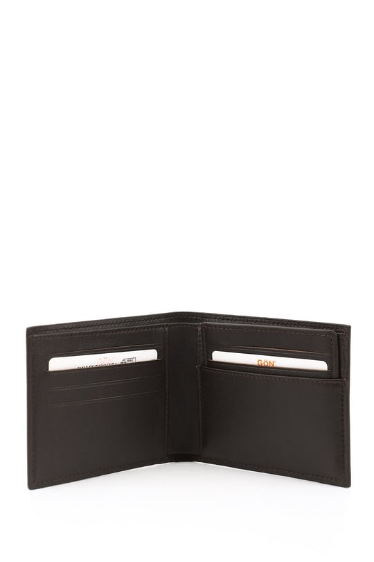 Mens Brown Genuine Leather Horizontal Wallet