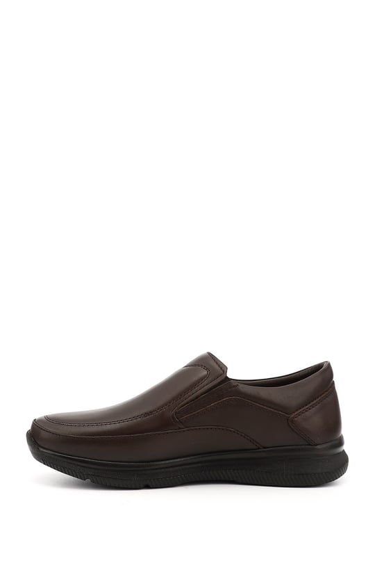 Mens Dark Brown Genuine Leather Comfort Shoes