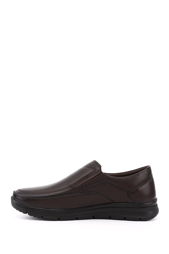 Mens Dark Brown Genuine Leather Comfort Shoes