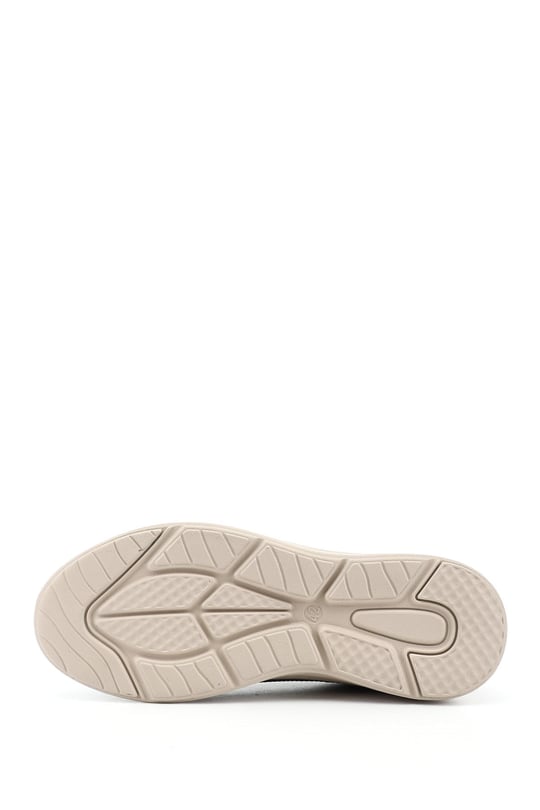 Erkek Lacivert Bağcıklı Hakiki Deri Sneaker