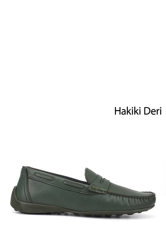 Erkek  Rok Hakiki Deri Loafer Ayakkabı