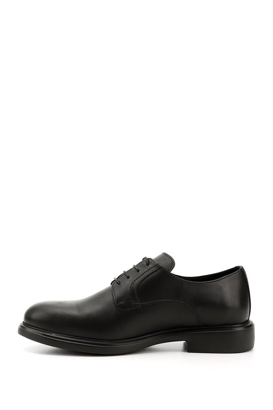 Mens Black Lace-Up Genuine Leather Classic Oxford Shoes