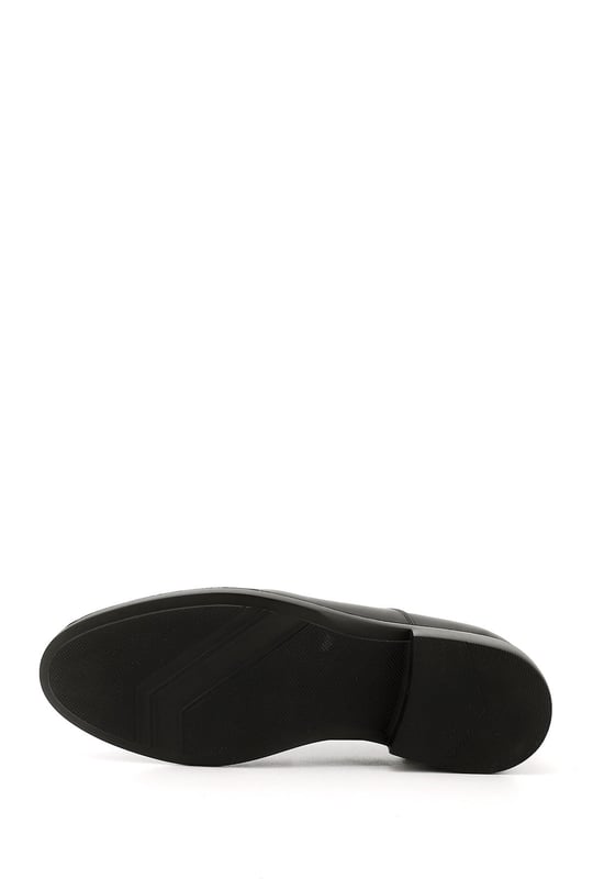 Mens Black Lace-Up Genuine Leather Classic Oxford Shoes