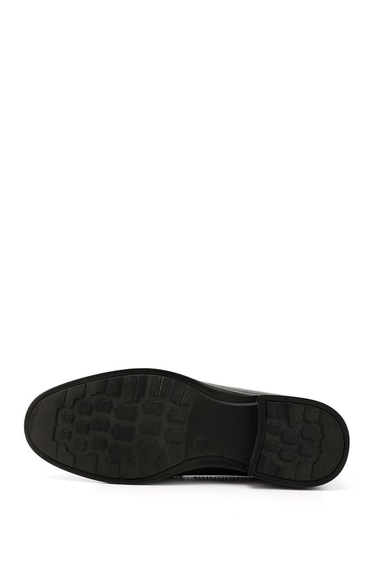 Mens Black Lace-Up Genuine Leather Classic Shoes