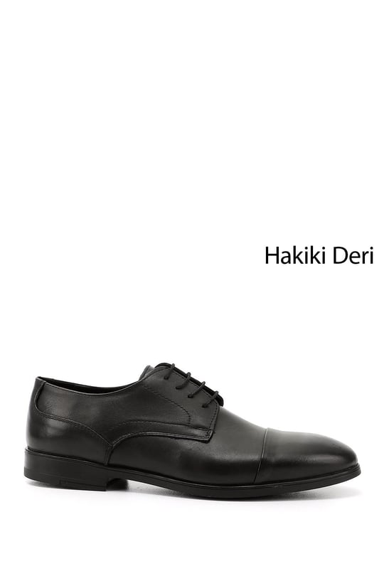 Mens Black Lace-Up Genuine Leather Classic Shoes